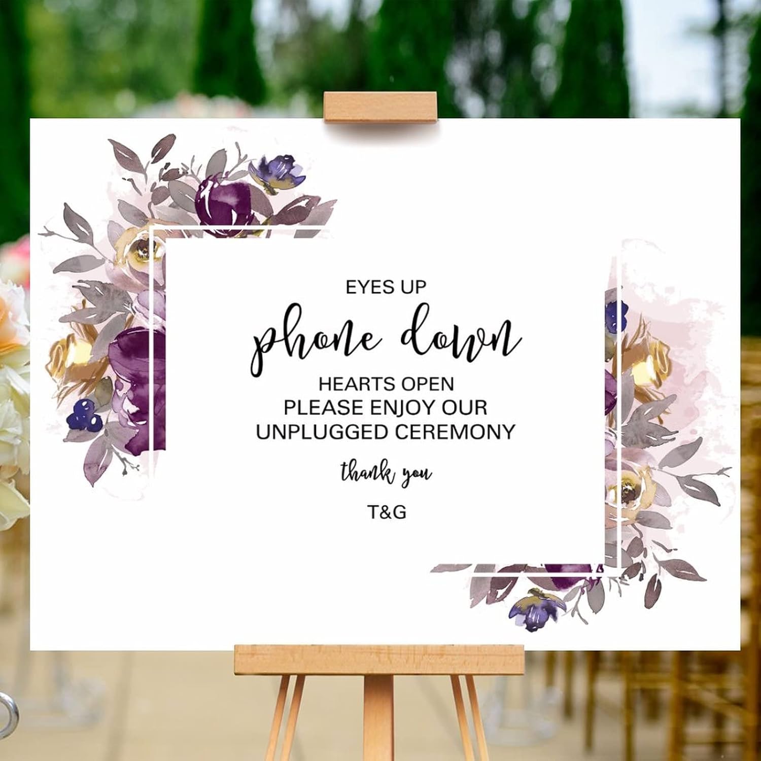 Alioyoit Personalized Wedding Welcome Sign