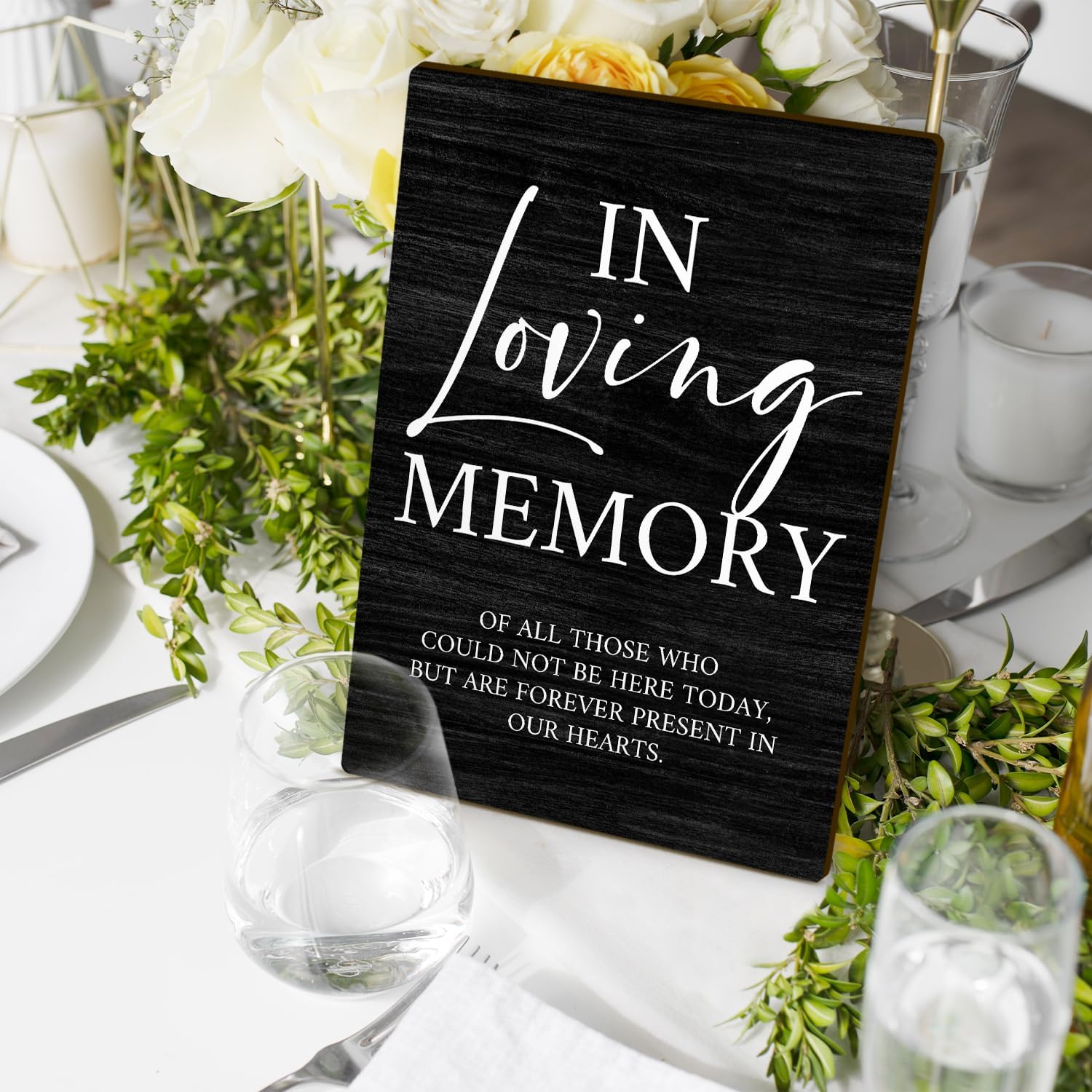 In Loving Memory Wedding Sign with Stand 8x11 Inch 1