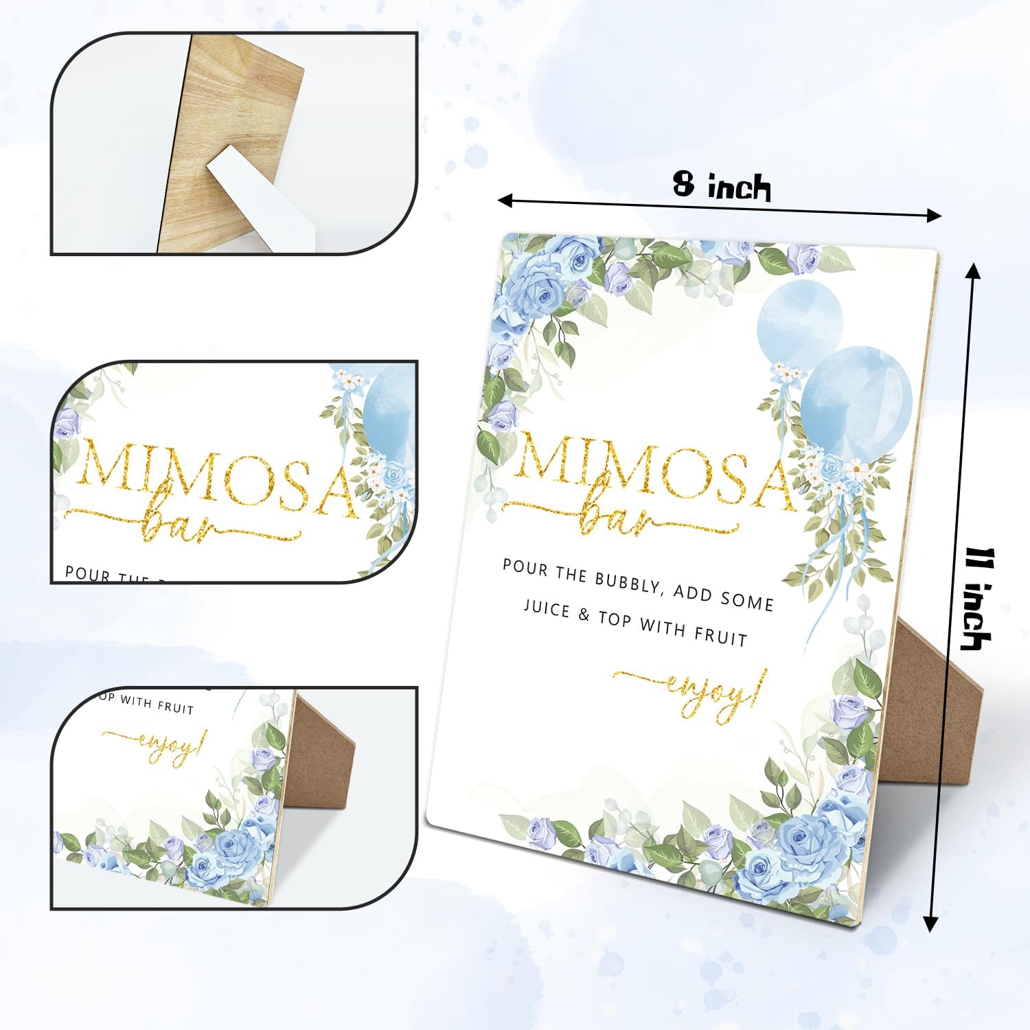 Mimosa Bar Sign Wedding Reception with Stand