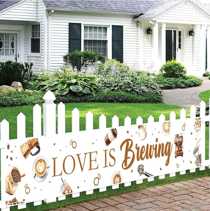 Coffee Love Is Brewing Yard Banner Sign