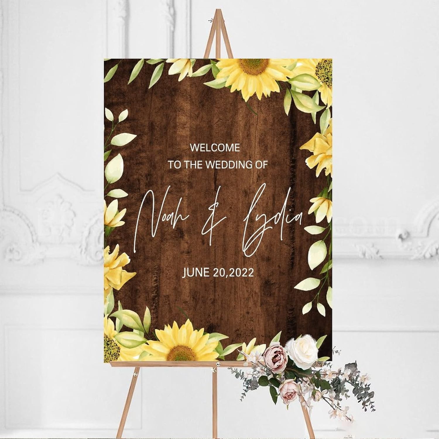 Alioyoit Rustic Wooden Wedding Welcome Sign 1