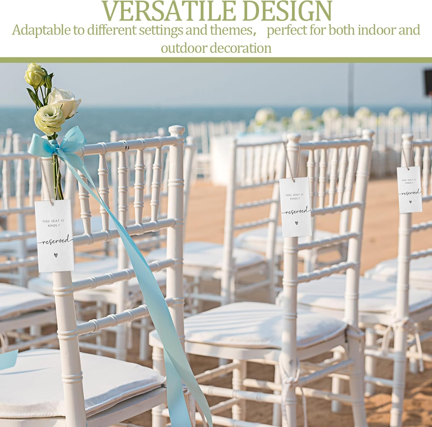36 Pcs Reserved Seating Chair Signs for Wedding Ceremony
