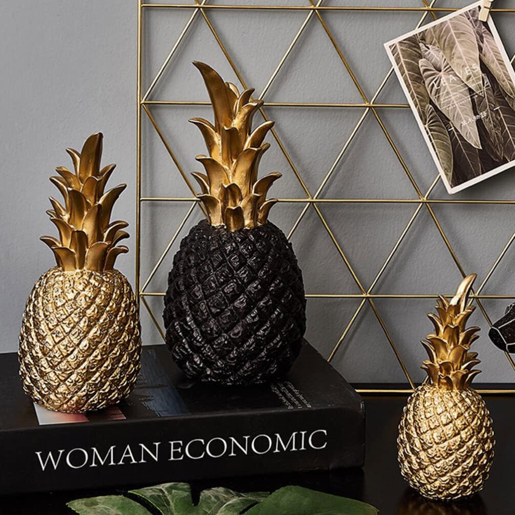Cabilock Black Resin Pineapple Decor Statue