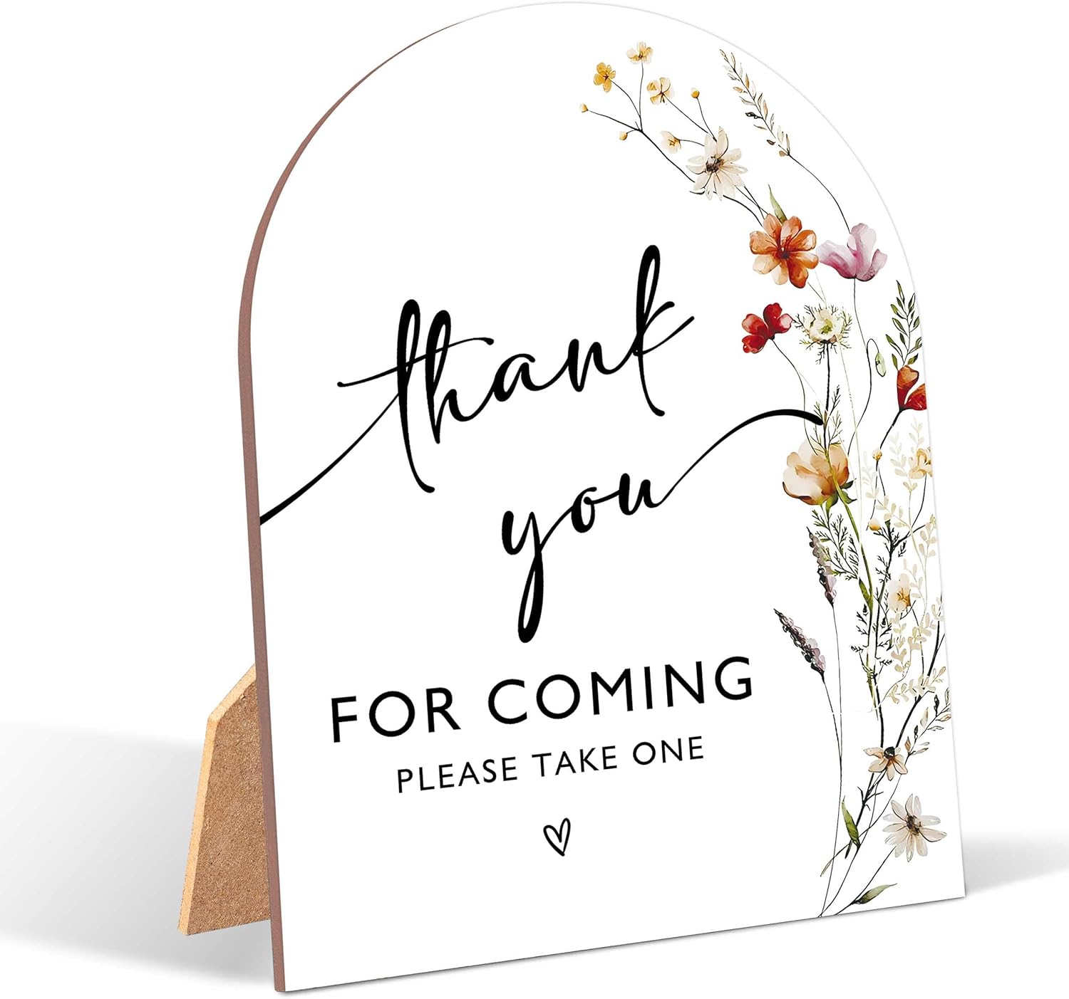 Wildflower Thank You For Coming Sign Wedding Reception Decor