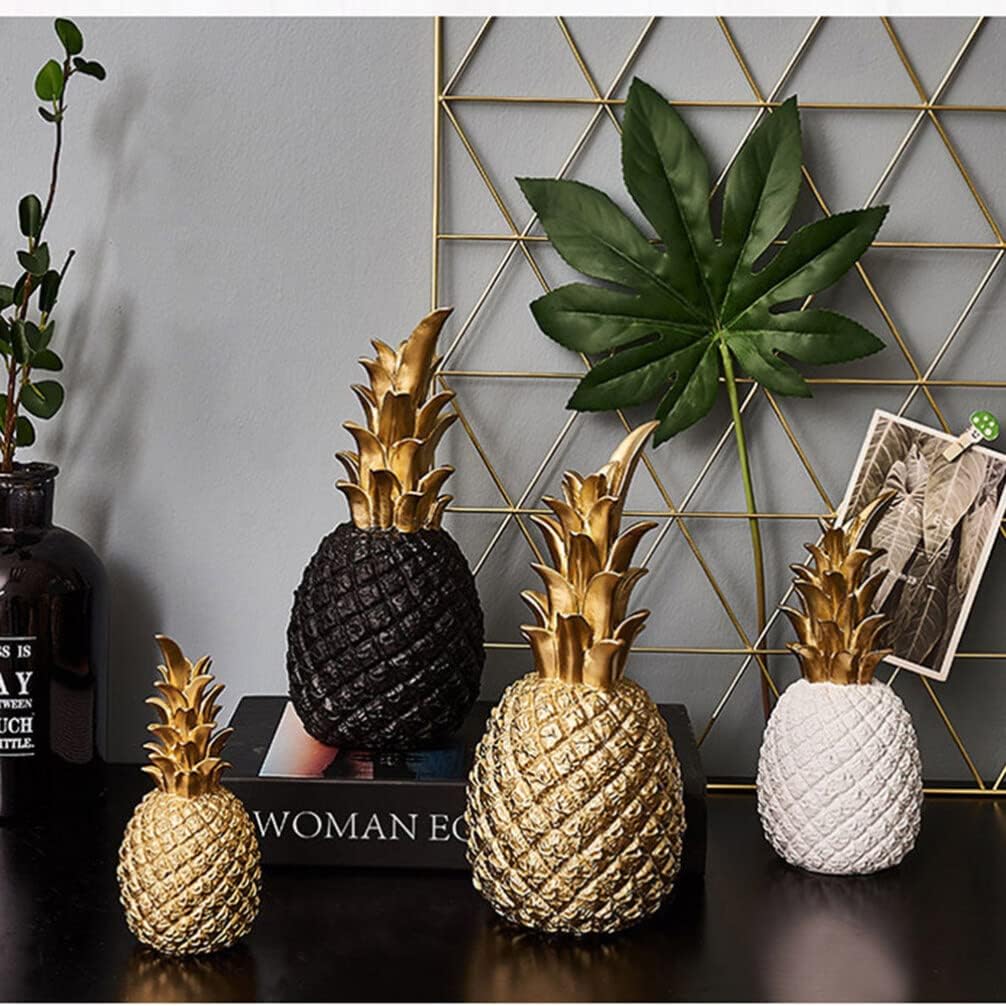 Cabilock Black Resin Pineapple Decor Statue