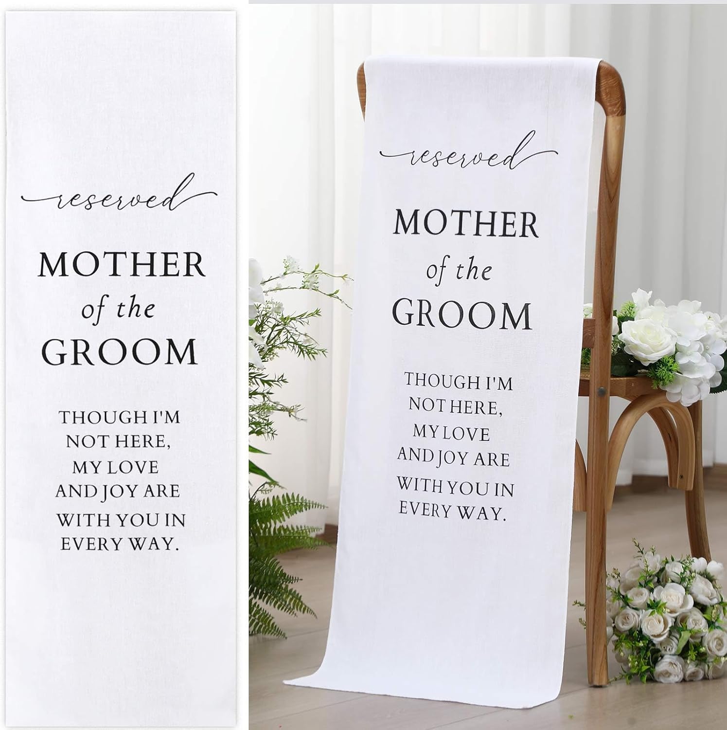 Wedding Memorial Reserved Seat Sign for Parents in Heaven