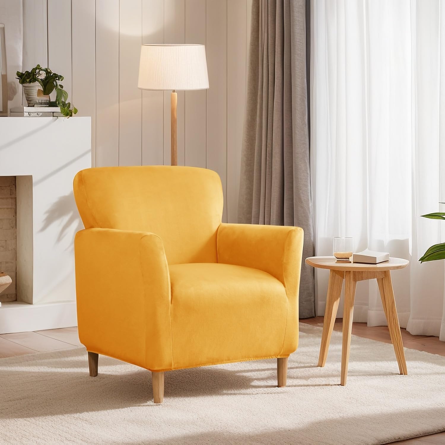 Stretch Chair Covers with Arms for Living Room and Kids