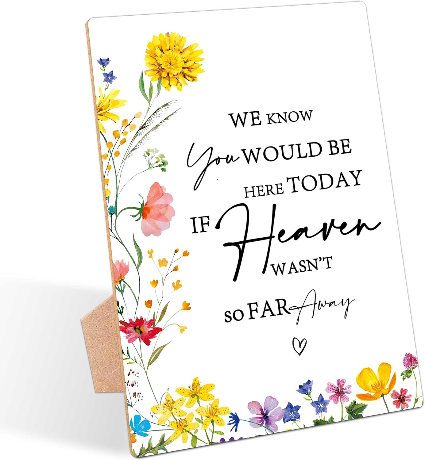 Floral Wedding Ceremony Sign with Stand Pack of 1