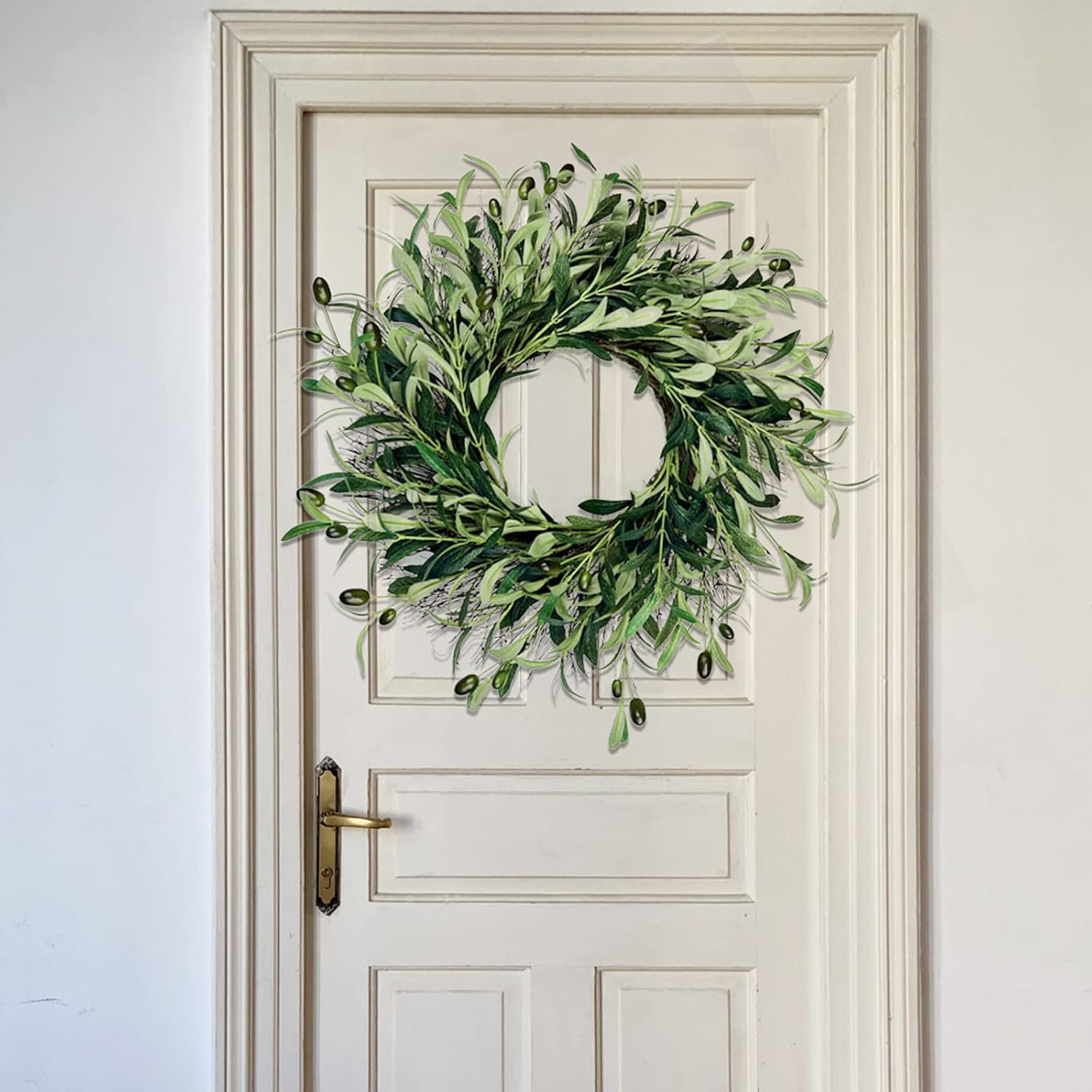 20 Inch Artificial Olive Wreath with Fruits