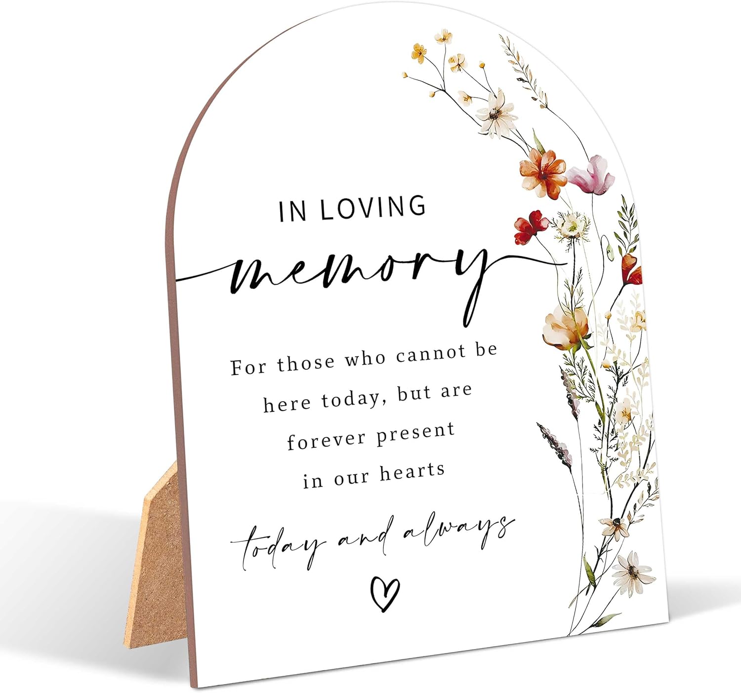 Wildflower In Loving Memory Wedding Sign With Stand