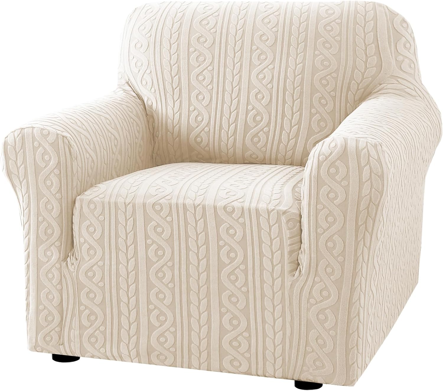 HVERSAILTEX Chair Cover Stretch Slipcover for Couches Ivory 30-40
