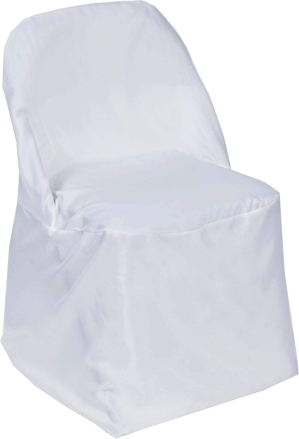 BalsaCircle 10pcs White Folding Chair Covers for Events