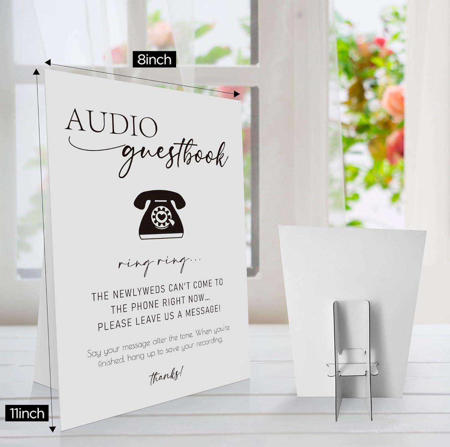 OXEDP Audio Guest Book Sign 8x11 Inch Modern Wedding Decor
