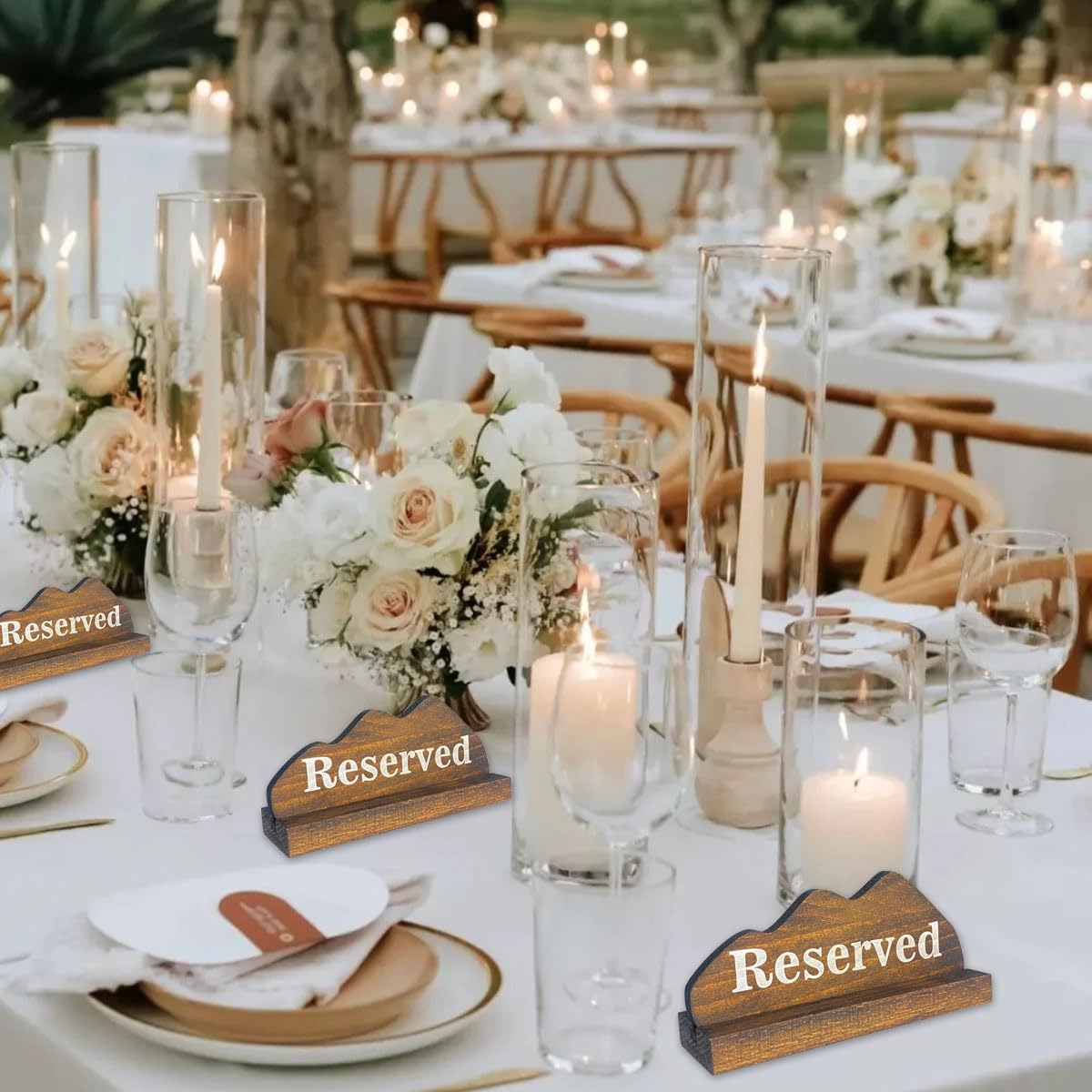 4PCS Heavy Wind Resistant Table Signs for Outdoor Events