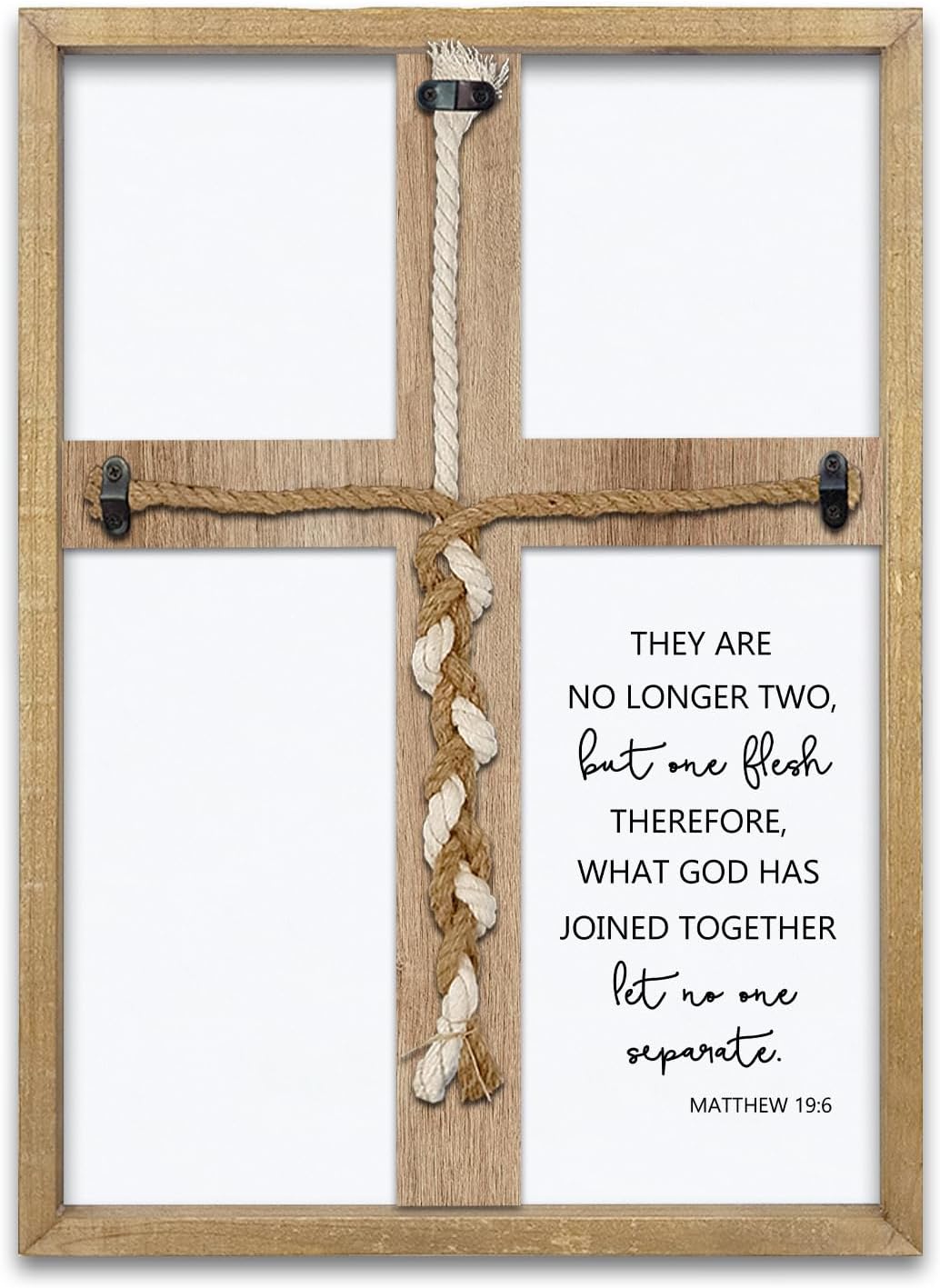 Matthew 196 Unity Cross Wedding Sign Wall Decor