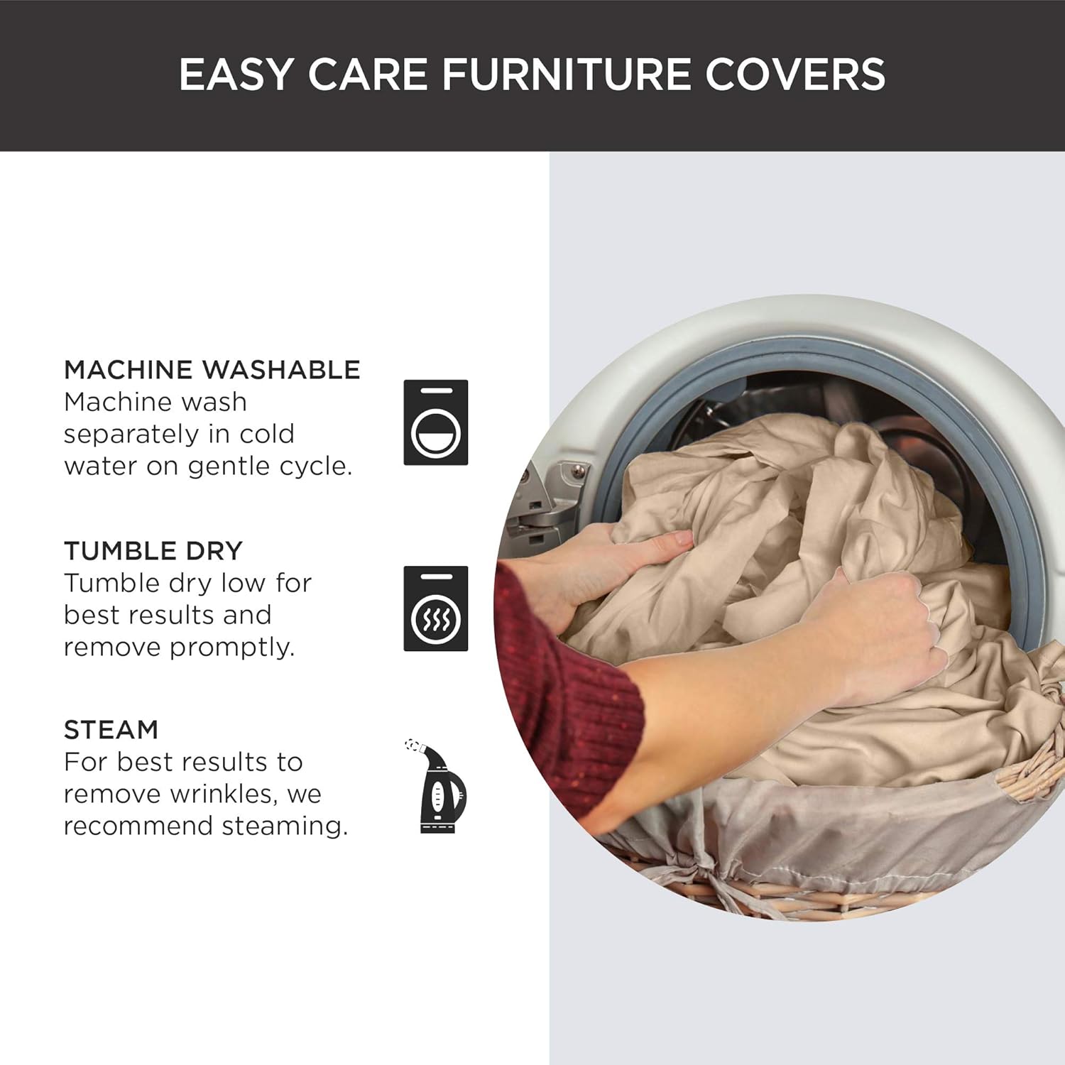 SureFit Farmhouse Basketweave Chair Slipcover with Ties