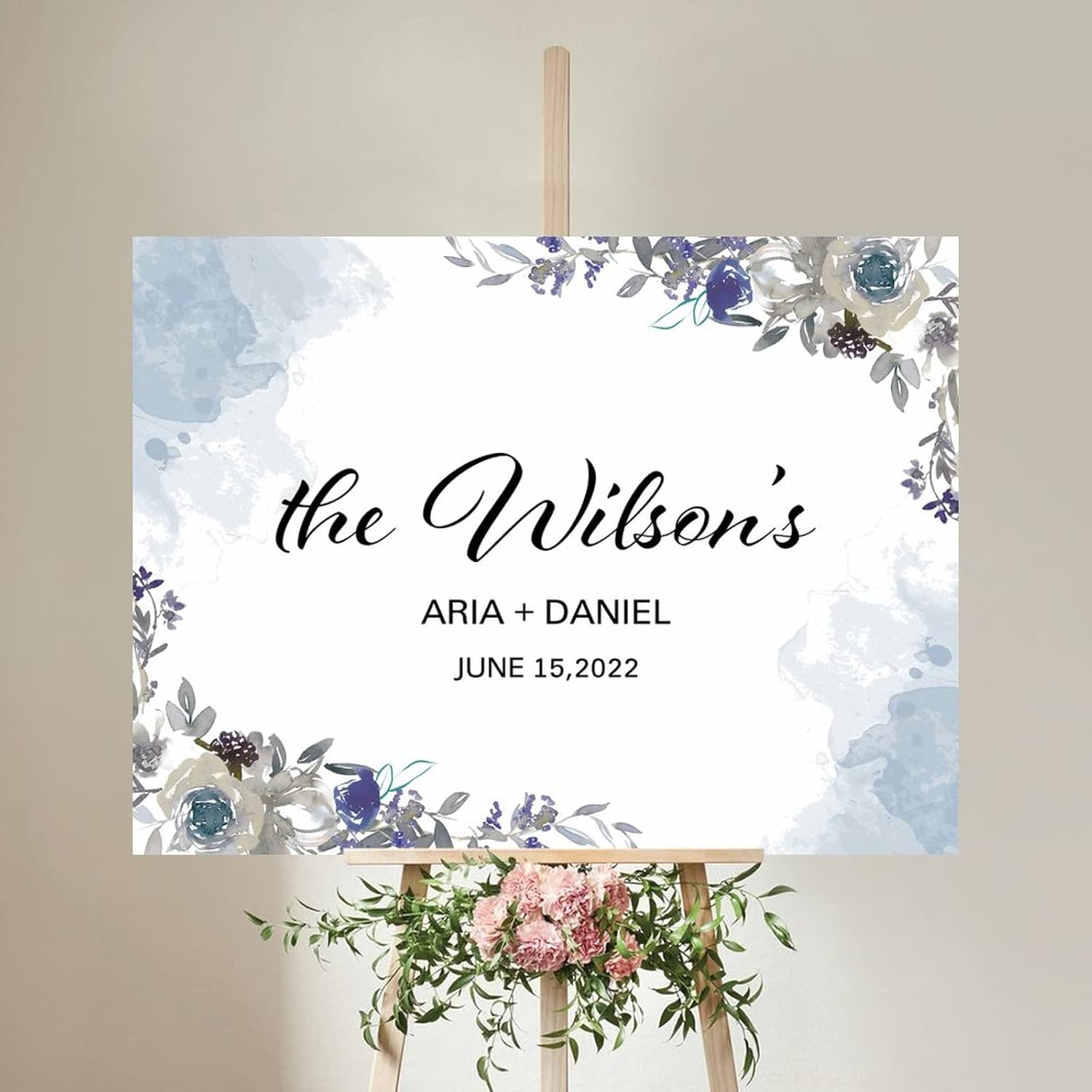 Alioyoit Custom Wedding Welcome Sign 12x16 Inch