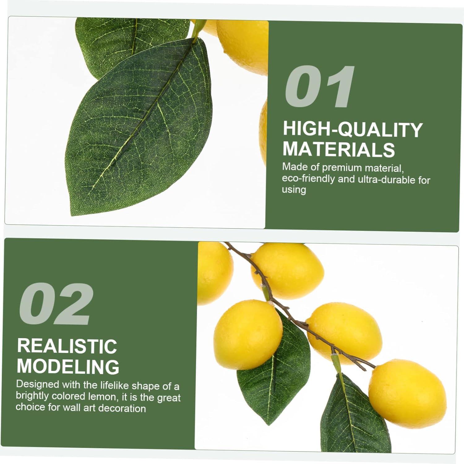 VOSAREA 1pc Lifelike Lemon Rattan Hanging Wall Art
