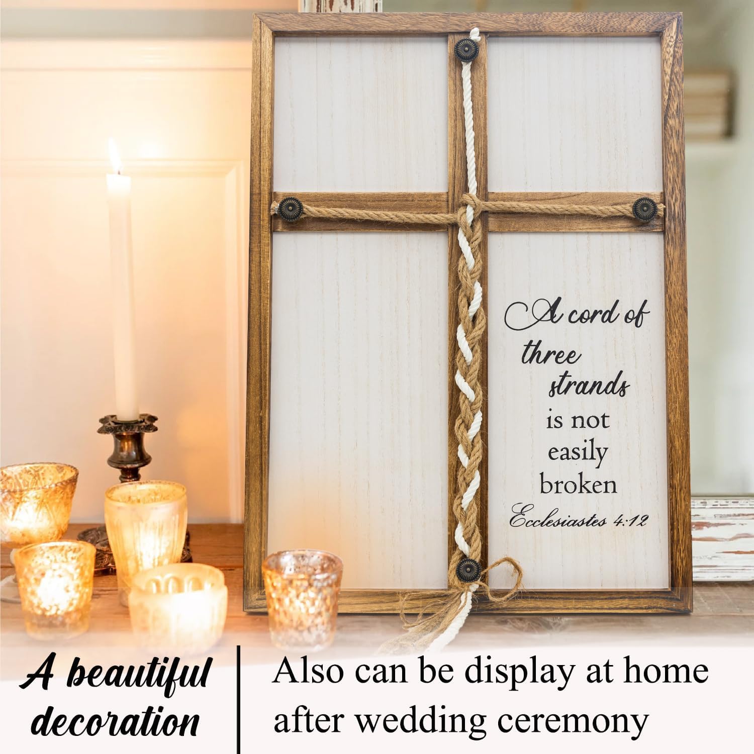 Three Strands Cord Wedding Unity Sign 16x22in