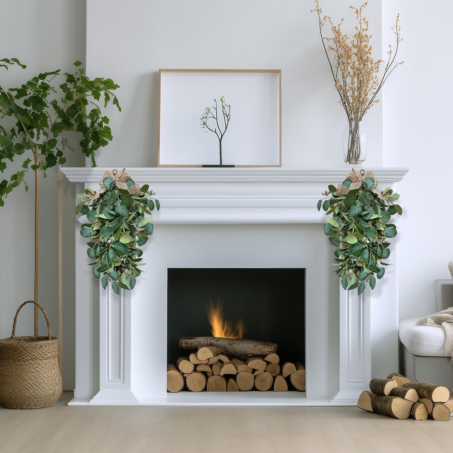 177 Inch Eucalyptus Leaf Wreath for Front Door