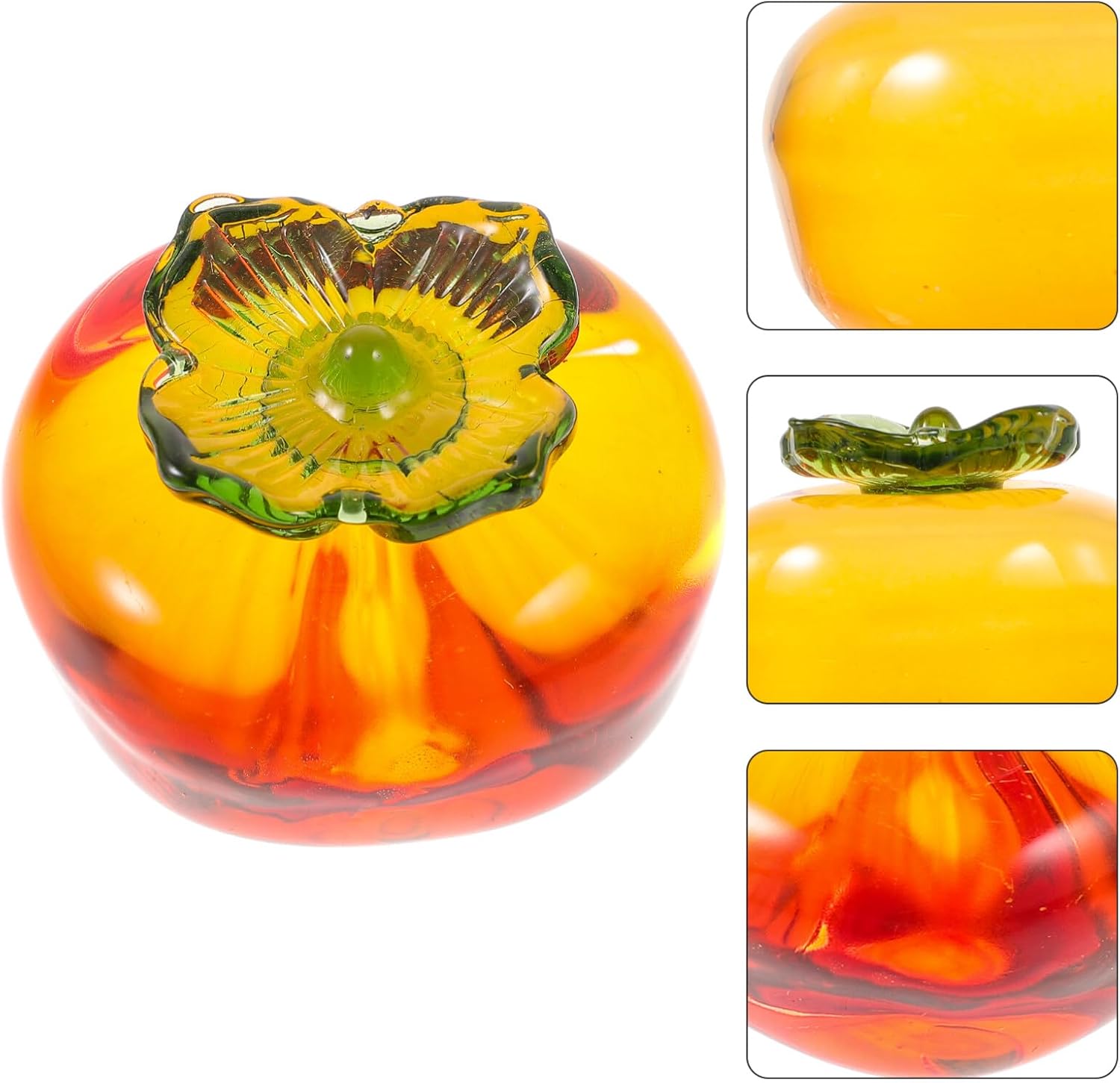 ABOOFAN Crystal Persimmon Figurine Decor
