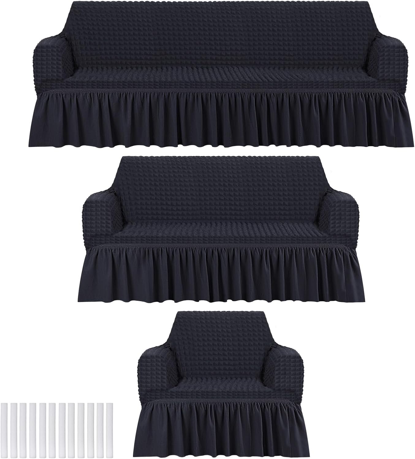 3 Pcs Sofa Slipcover Set for Couch Cushions
