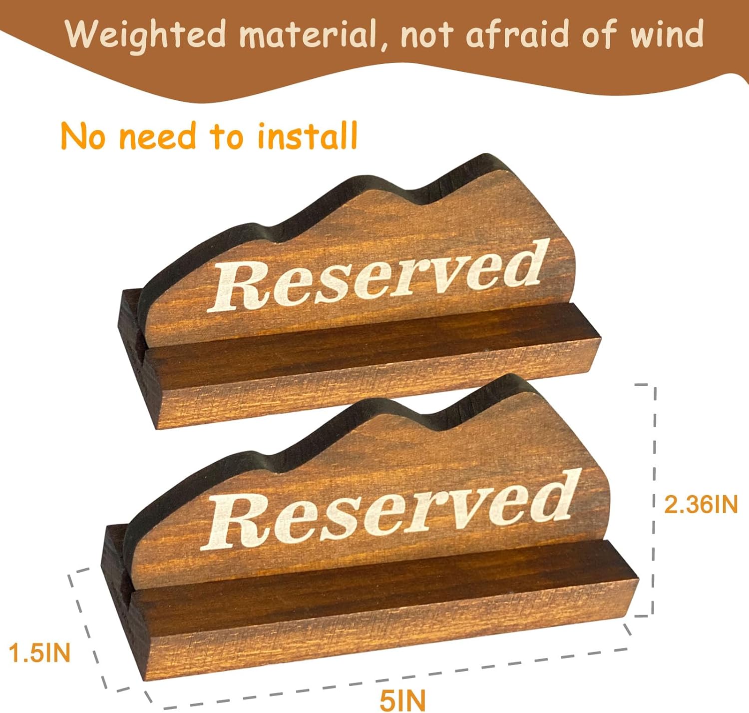 4PCS Heavy Wind Resistant Table Signs for Outdoor Events