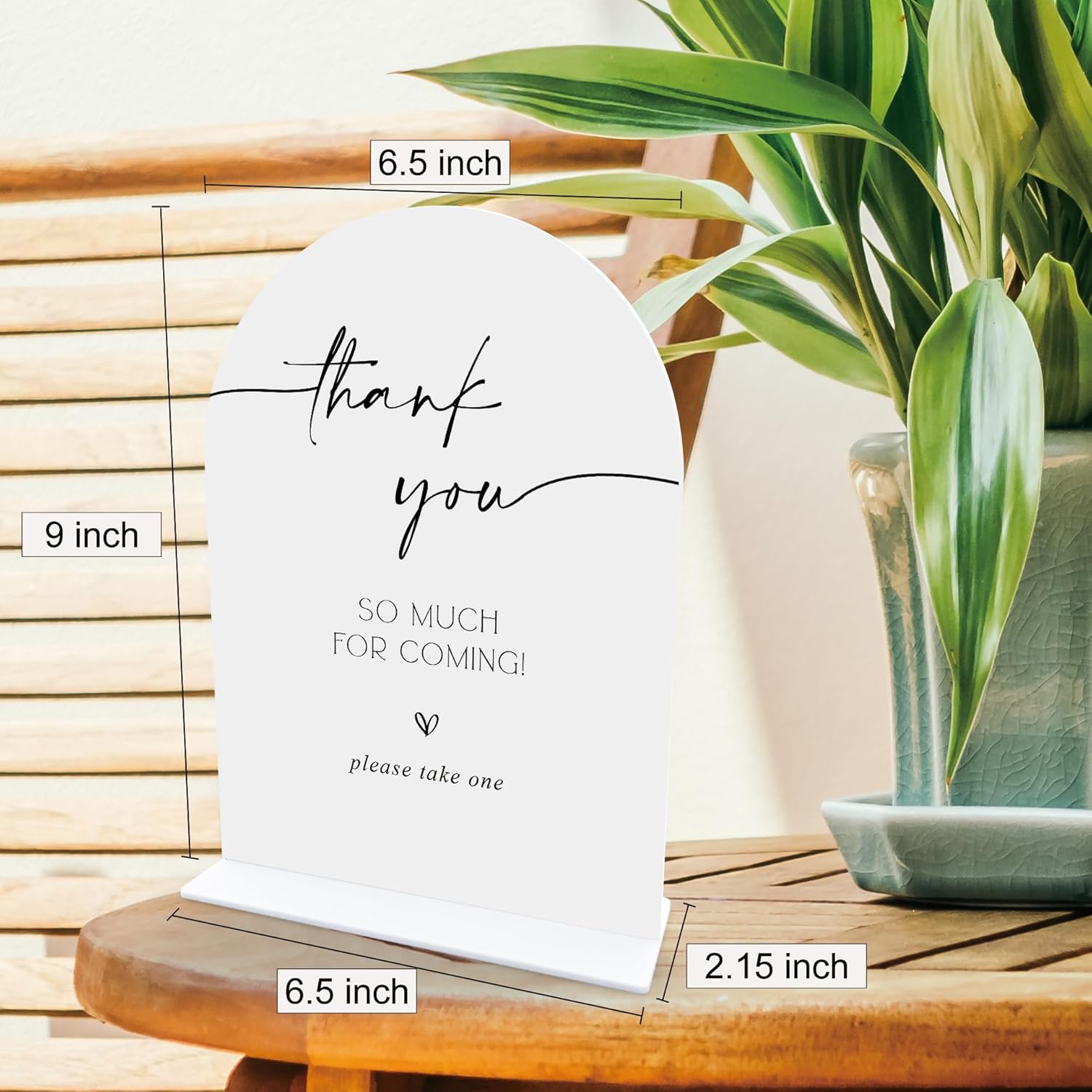 Acrylic Wedding Sign 65 x 9 Inch Thank You For Coming