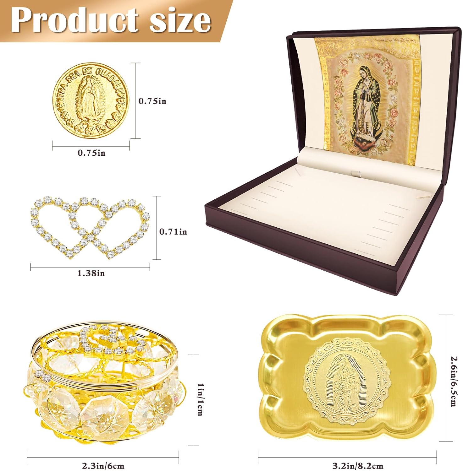 ESNOY Catholic Wedding Arras Set with 13 Unity Coins