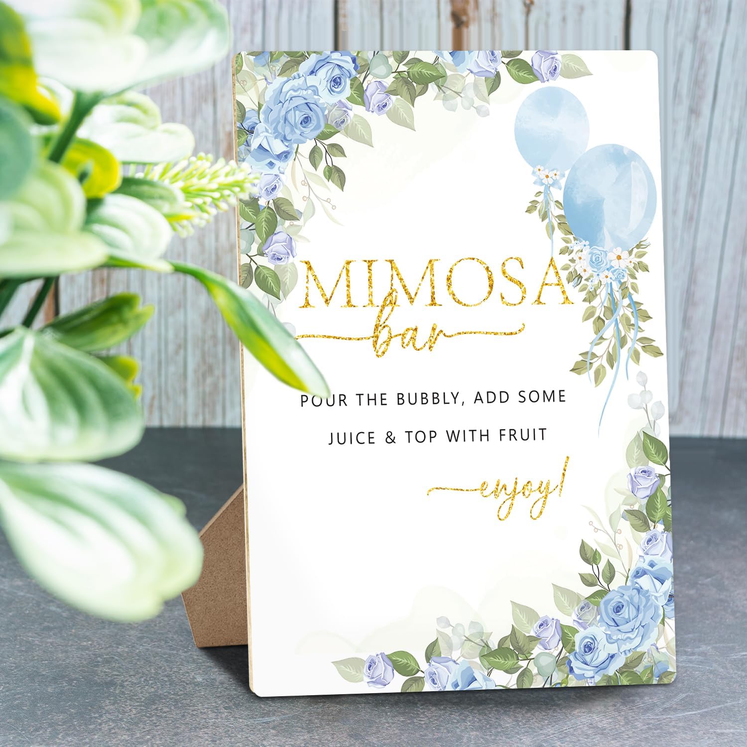Mimosa Bar Sign Wedding Reception with Stand