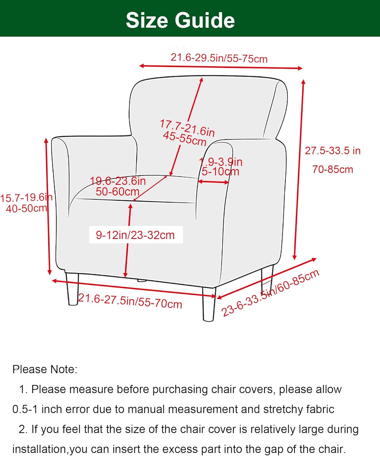 CRFATOP Stretch Armchair Covers with Flower Print
