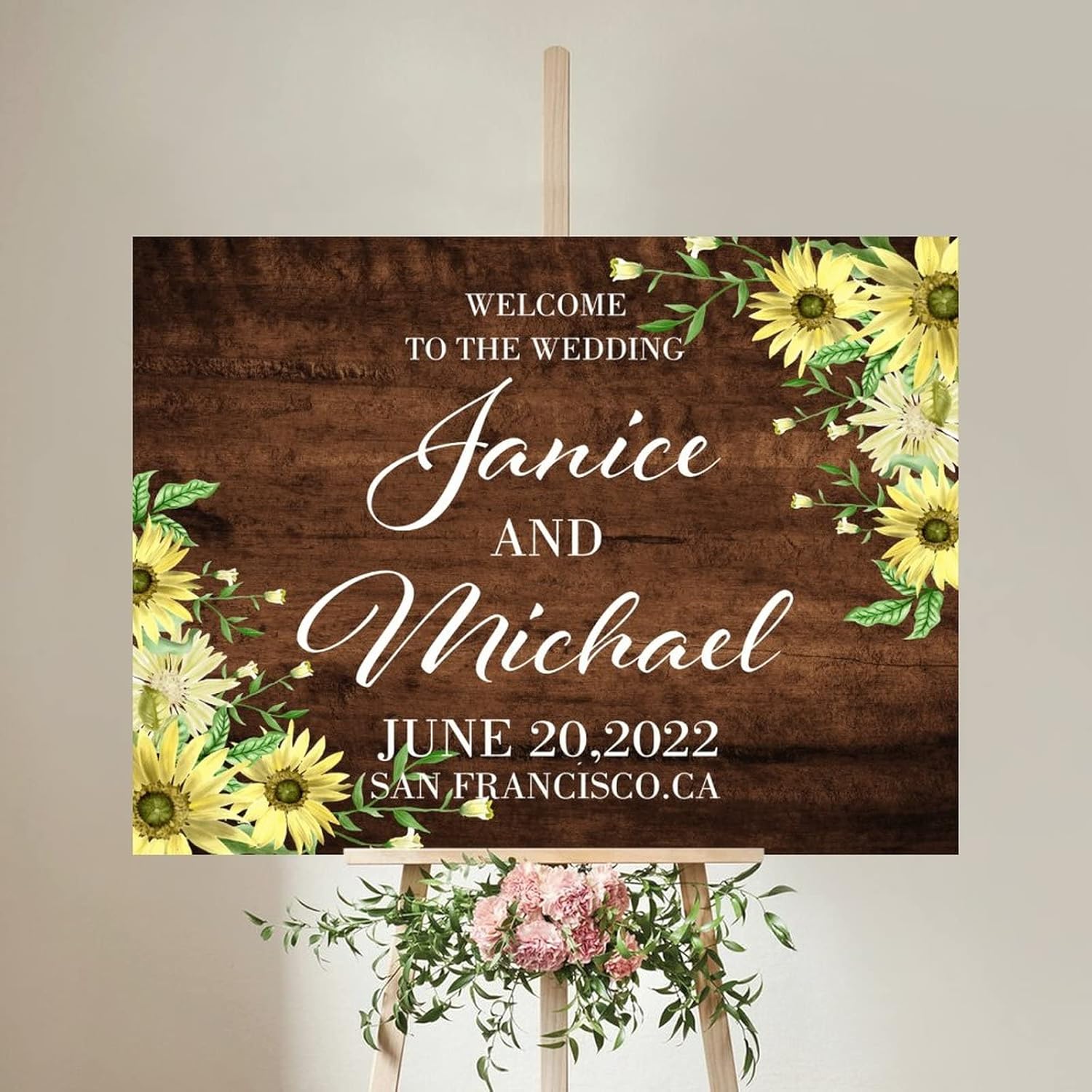 Alioyoit Customizable Wedding Welcome Sign