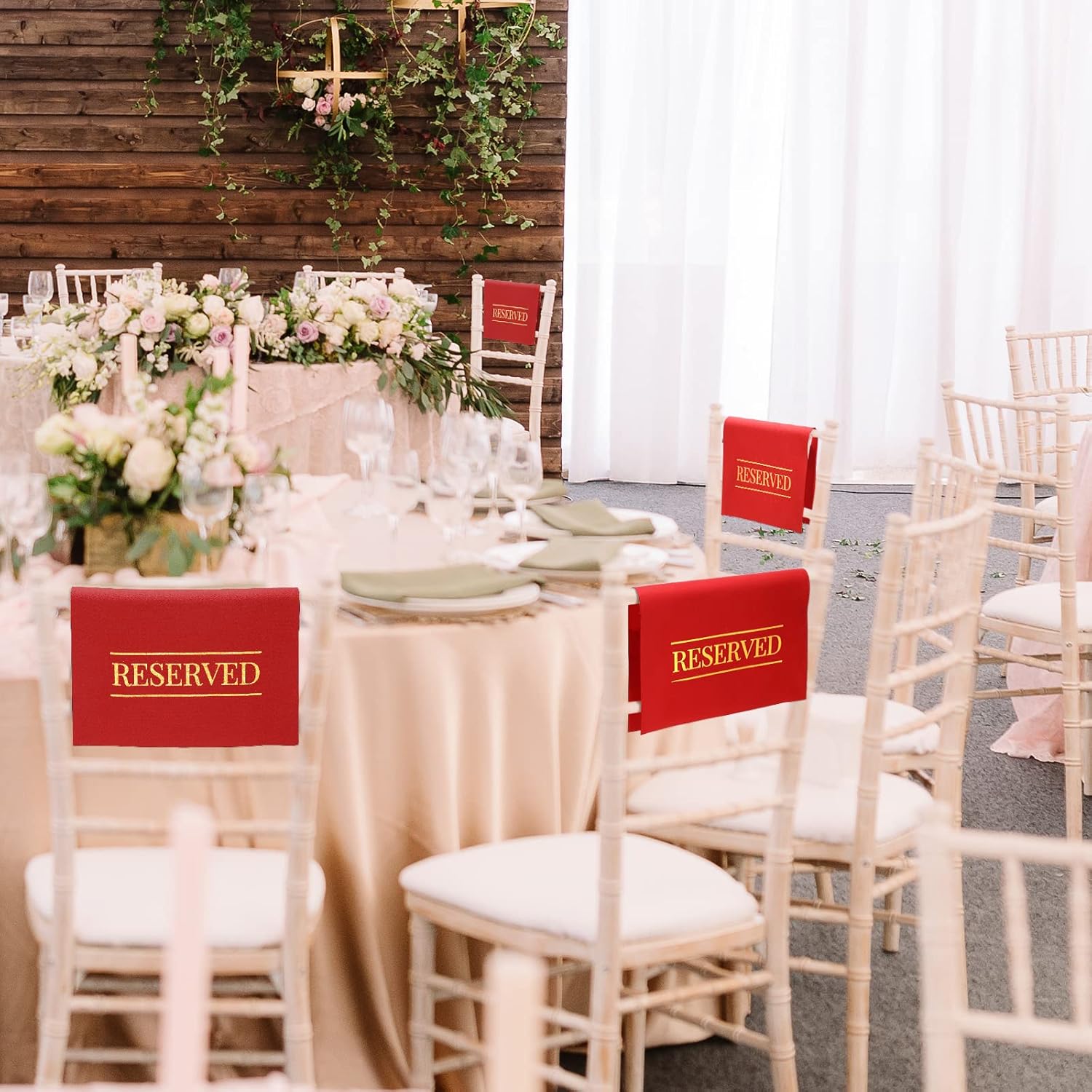 Buryeah Reserved Chair Signs for Weddings Parties Events 12 Pcs