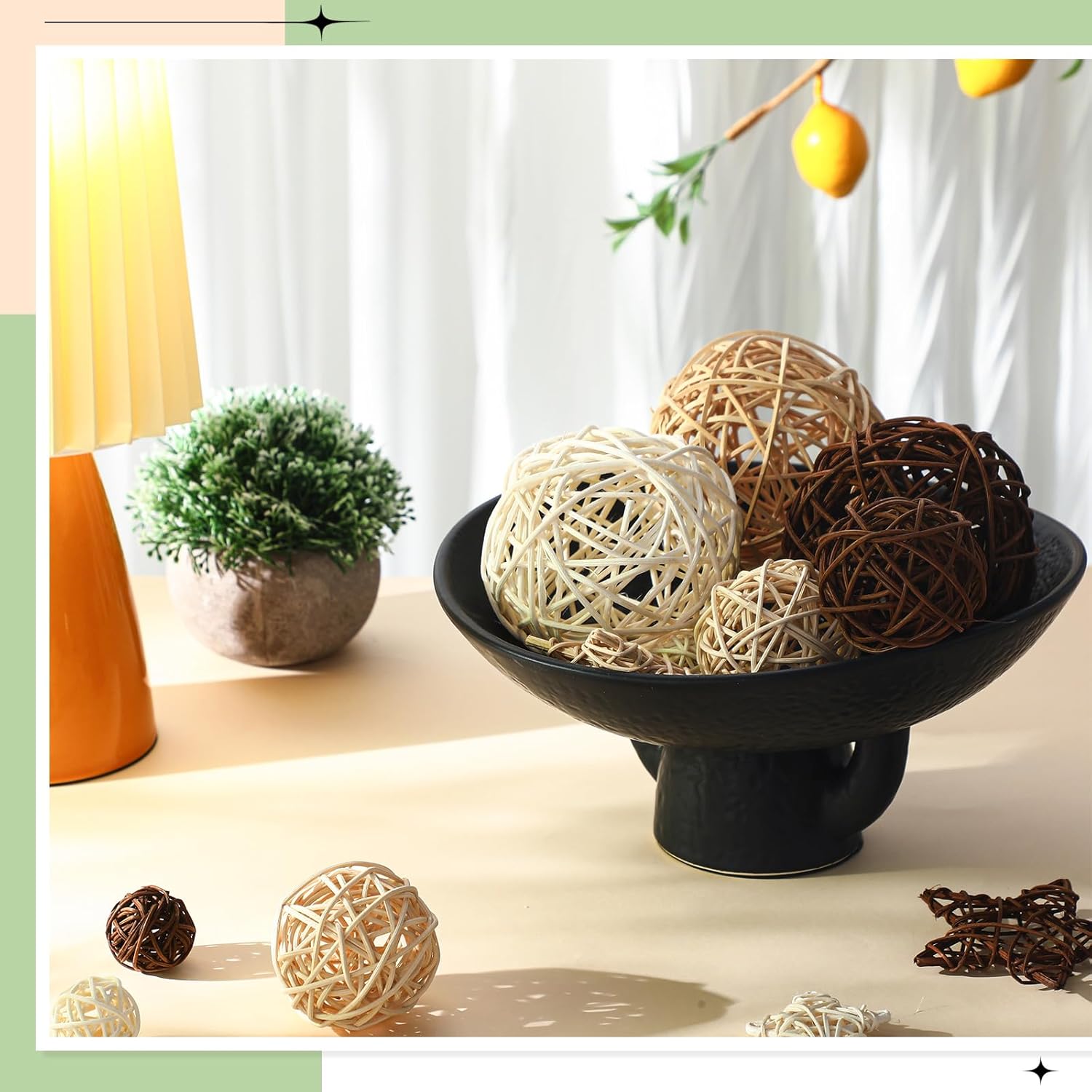 Elegant Black Ceramic Decorative Bowl 96x98 Inch Pedestal Bowl
