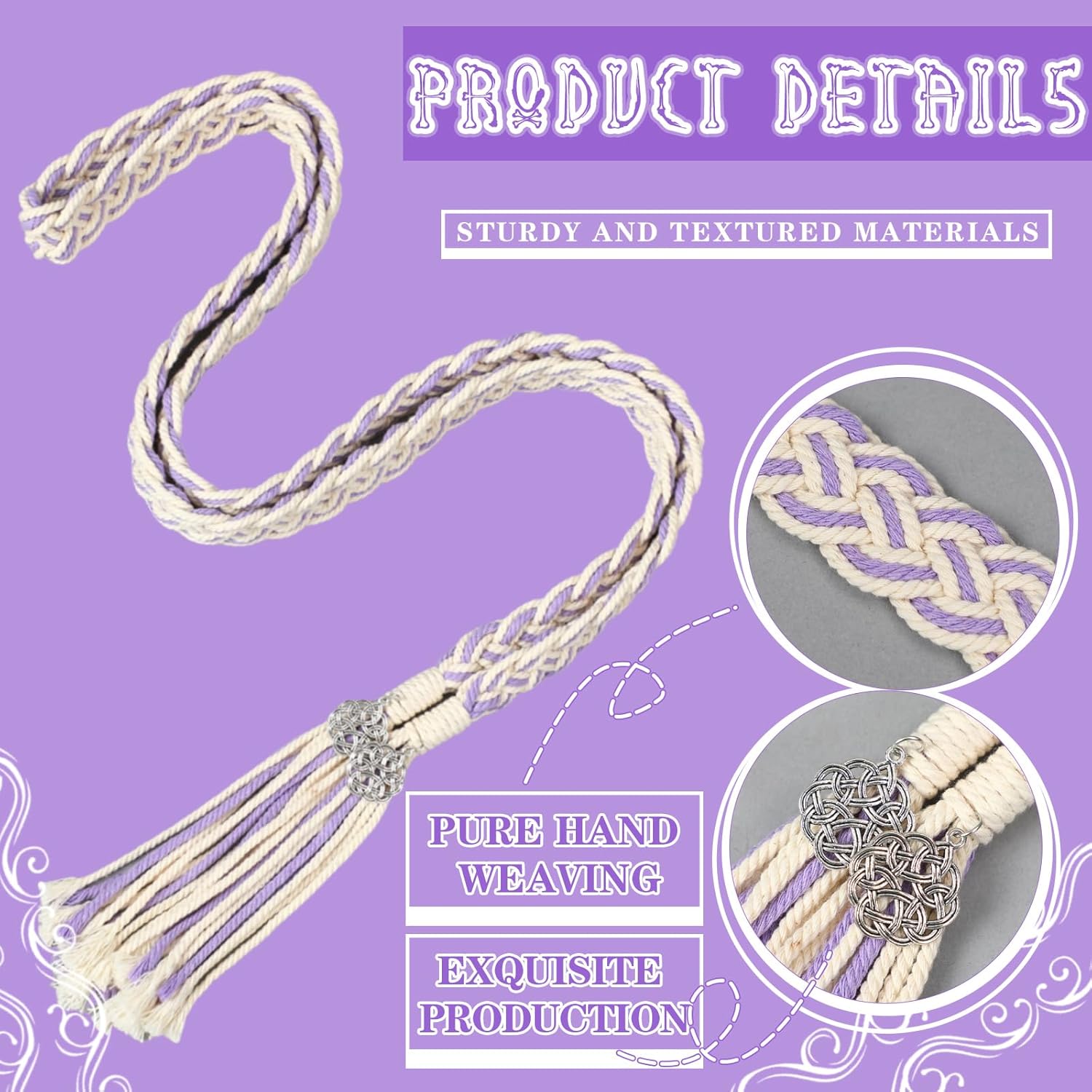 Handfasting Cord Wedding Lasso with Pendants