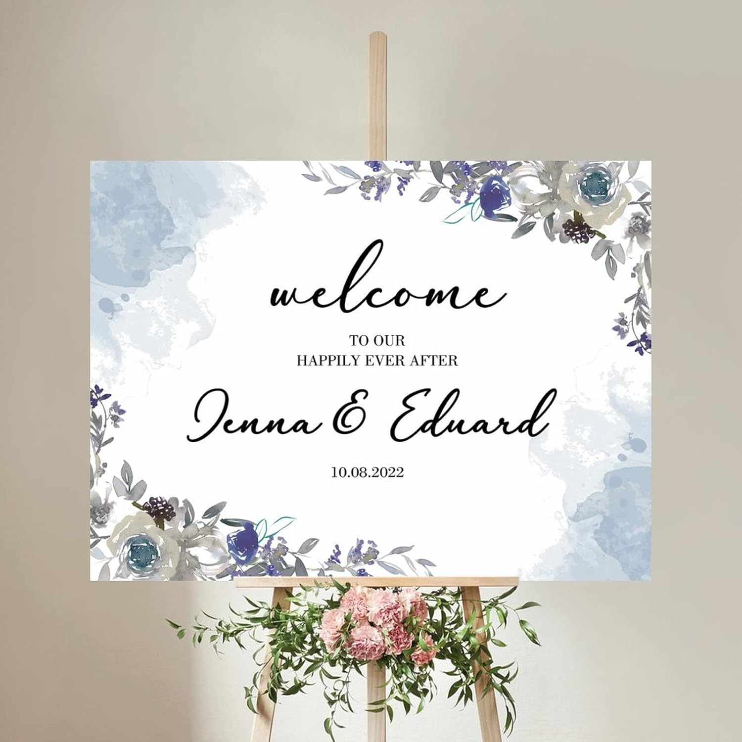 Alioyoit Custom Wedding Welcome Sign 12x16 Inch 1