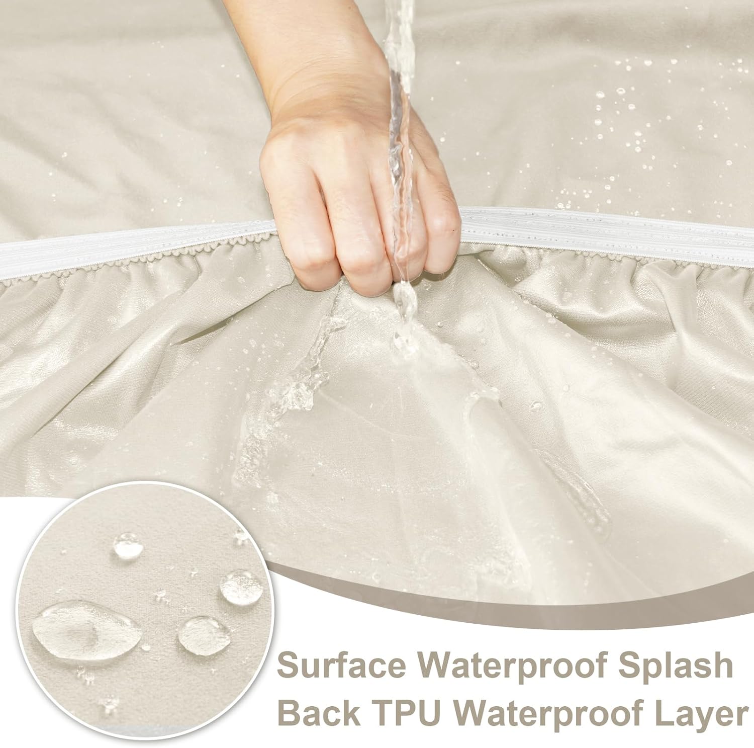 NAISI Waterproof Couch Cushion Covers for L-Shape Sectional Couch