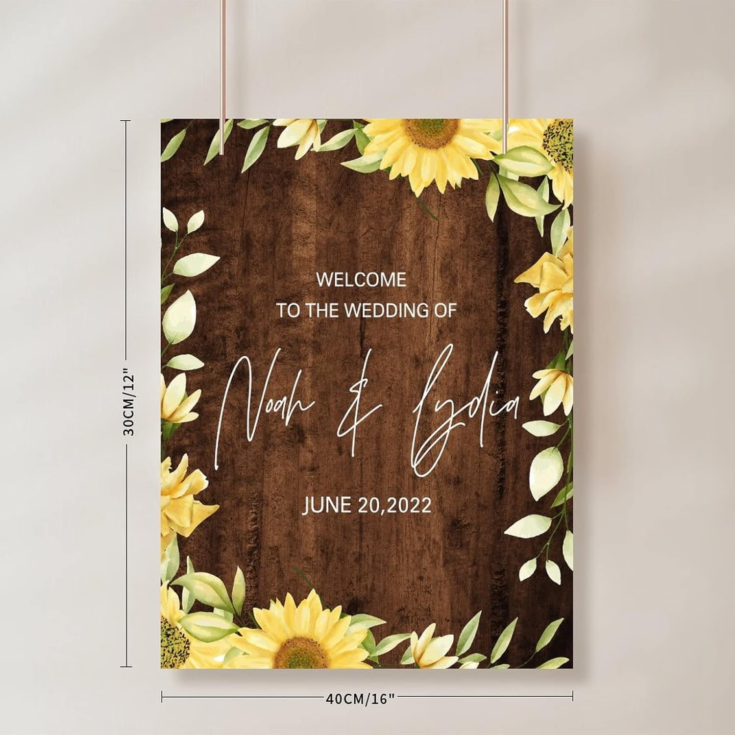 Alioyoit Rustic Wooden Wedding Welcome Sign 1