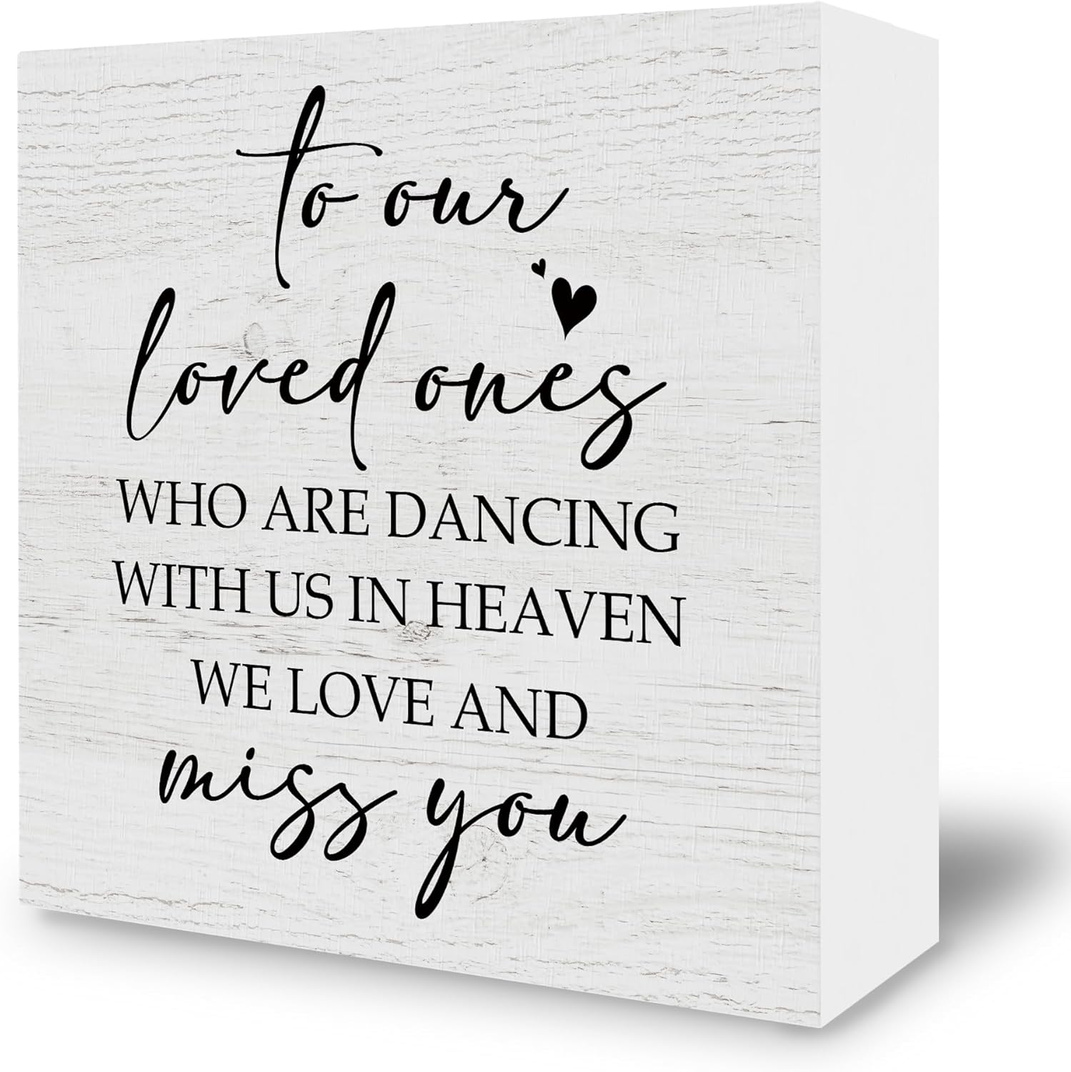 Wedding Memorial Wooden Box Sign Decor 5x5 Inches