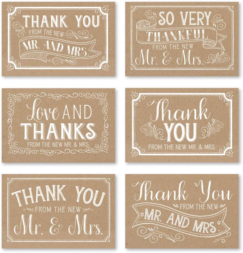Hadley Designs Boho Wedding Signs Set 9 Pieces with 24 Thank You Cards