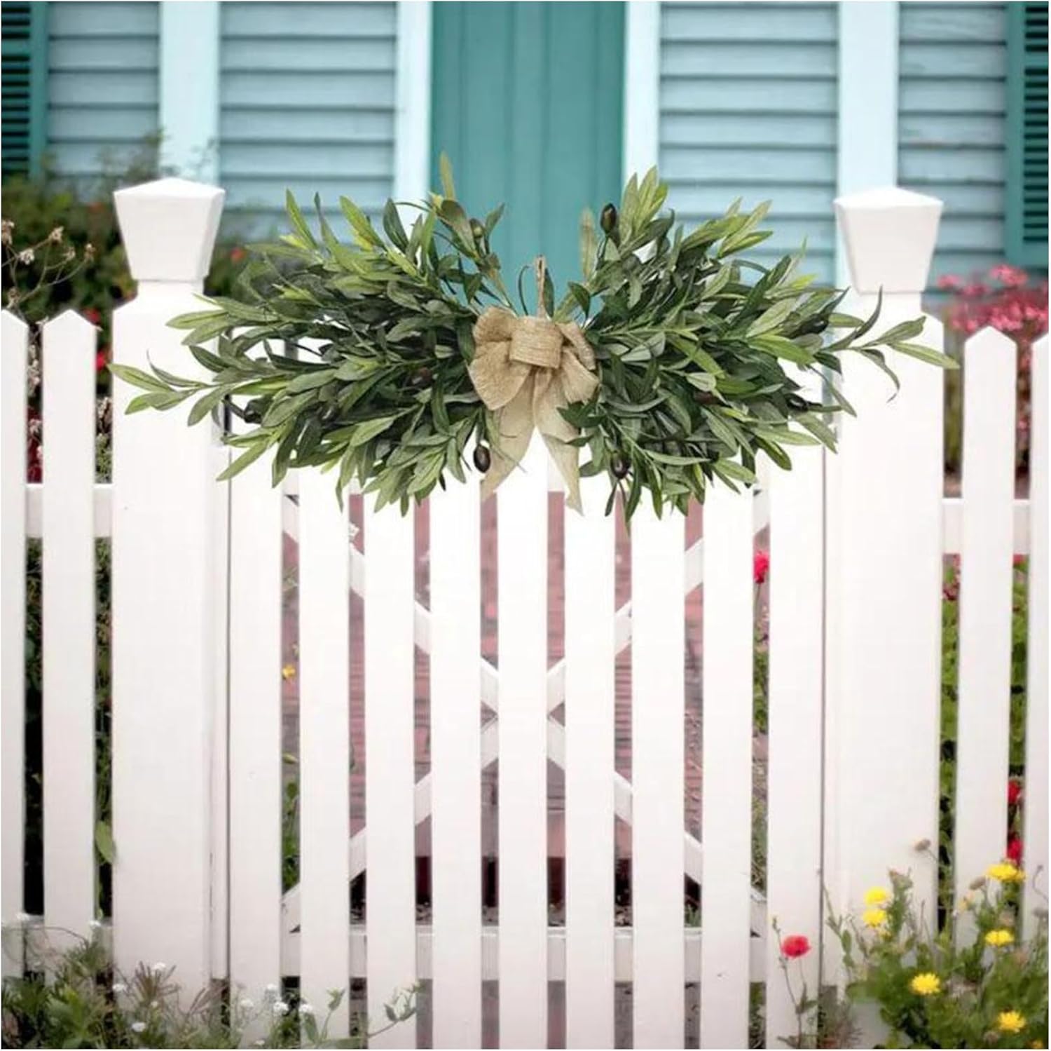 2362 Inch Artificial Olive Flower Swag for Home Decor
