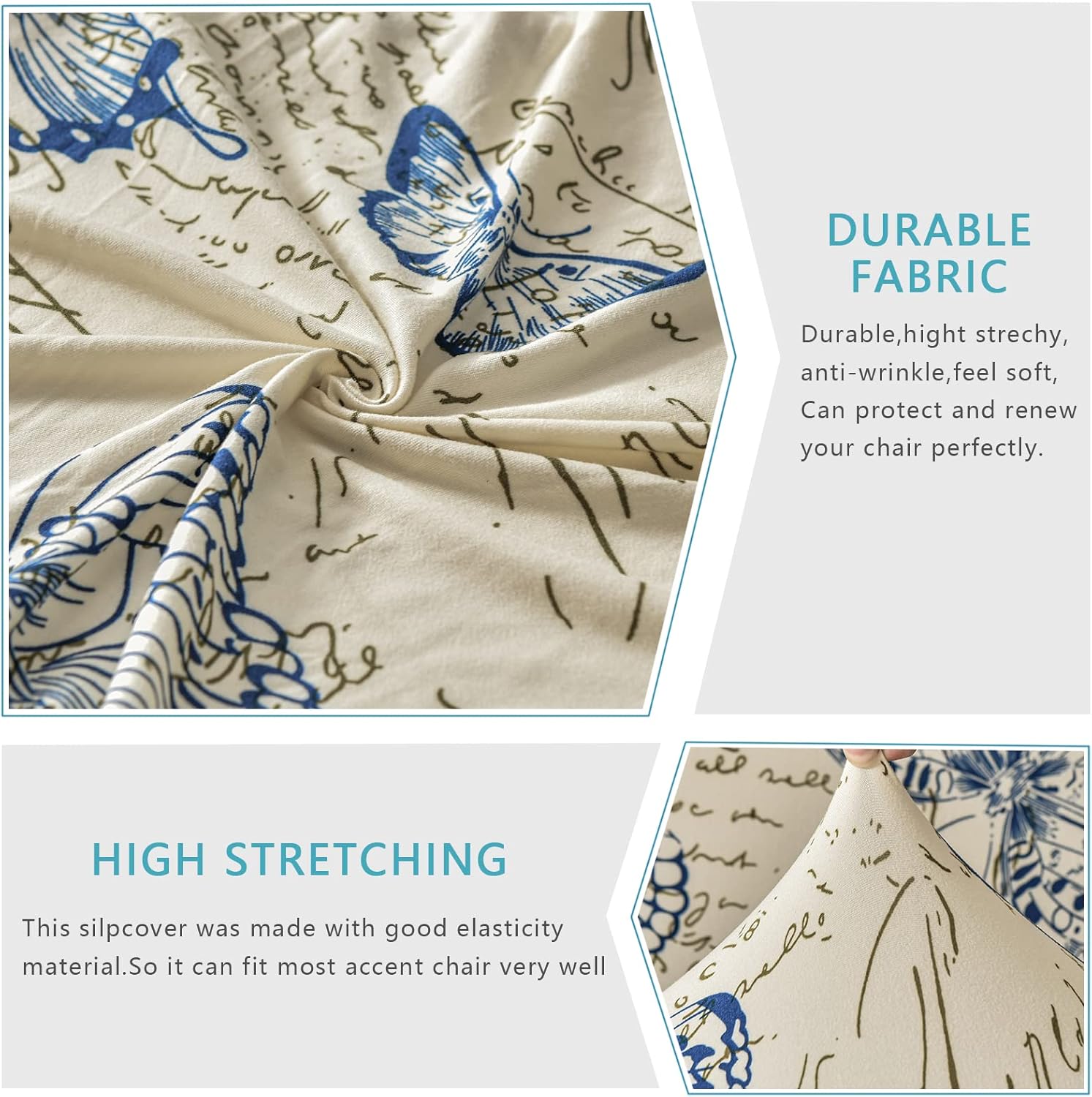 Iauddy Armless Accent Chair Slipcover Cover