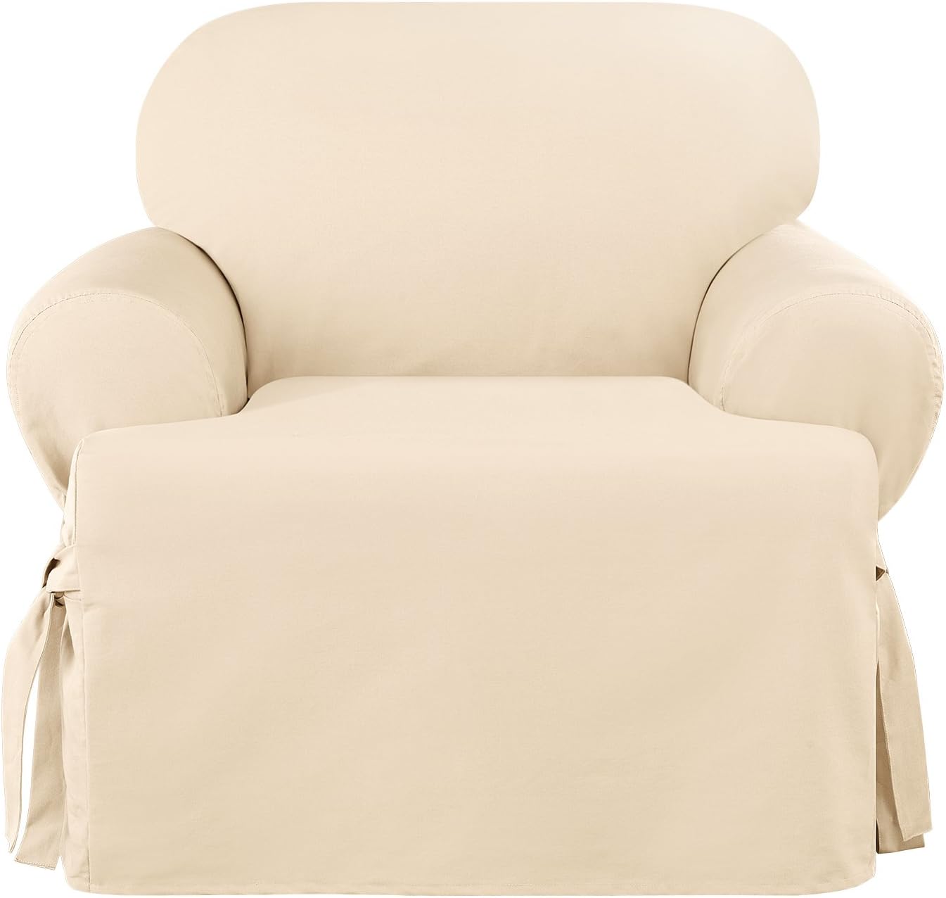 SureFit Heavyweight Cotton Chair Slipcover - Natural