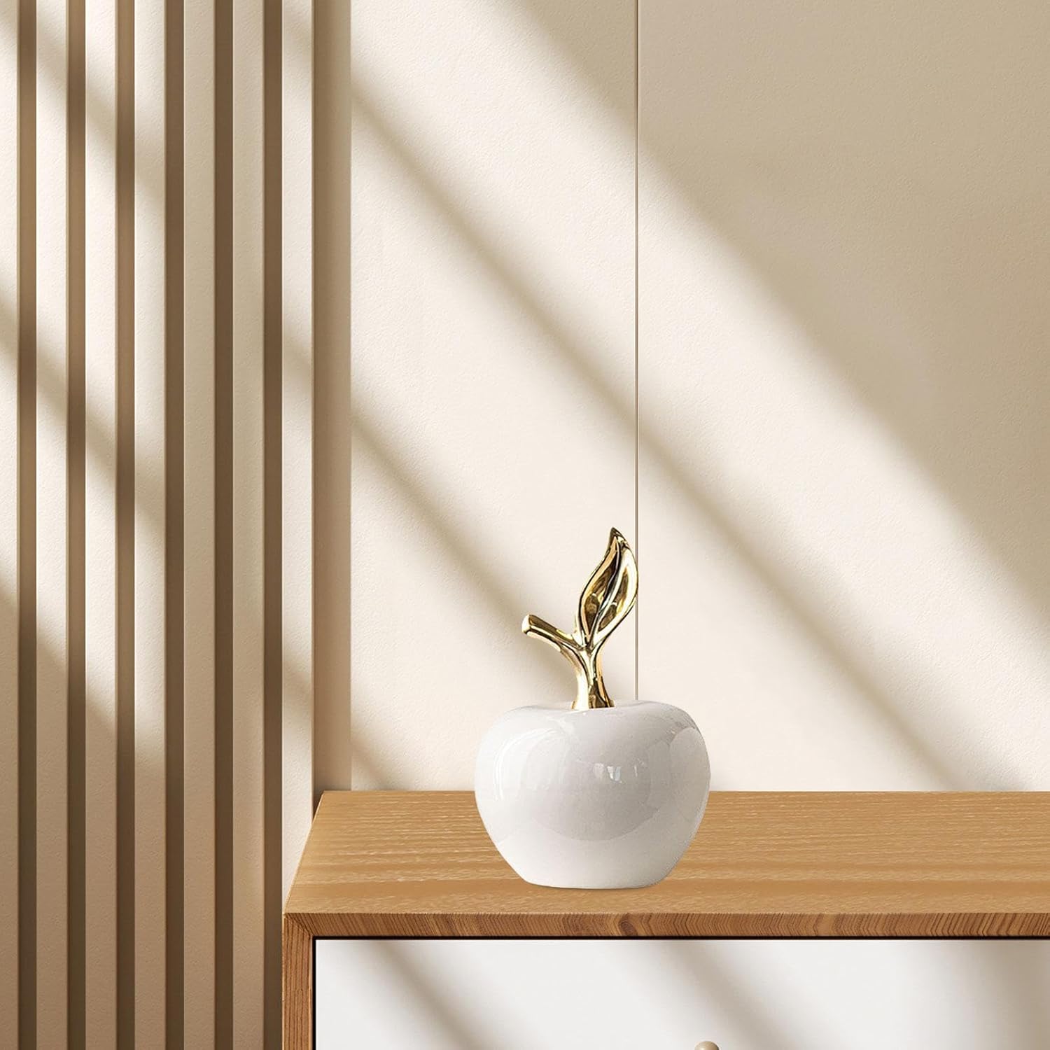 IEUDNS Ceramic Apple Statue Sculpture Home Decor