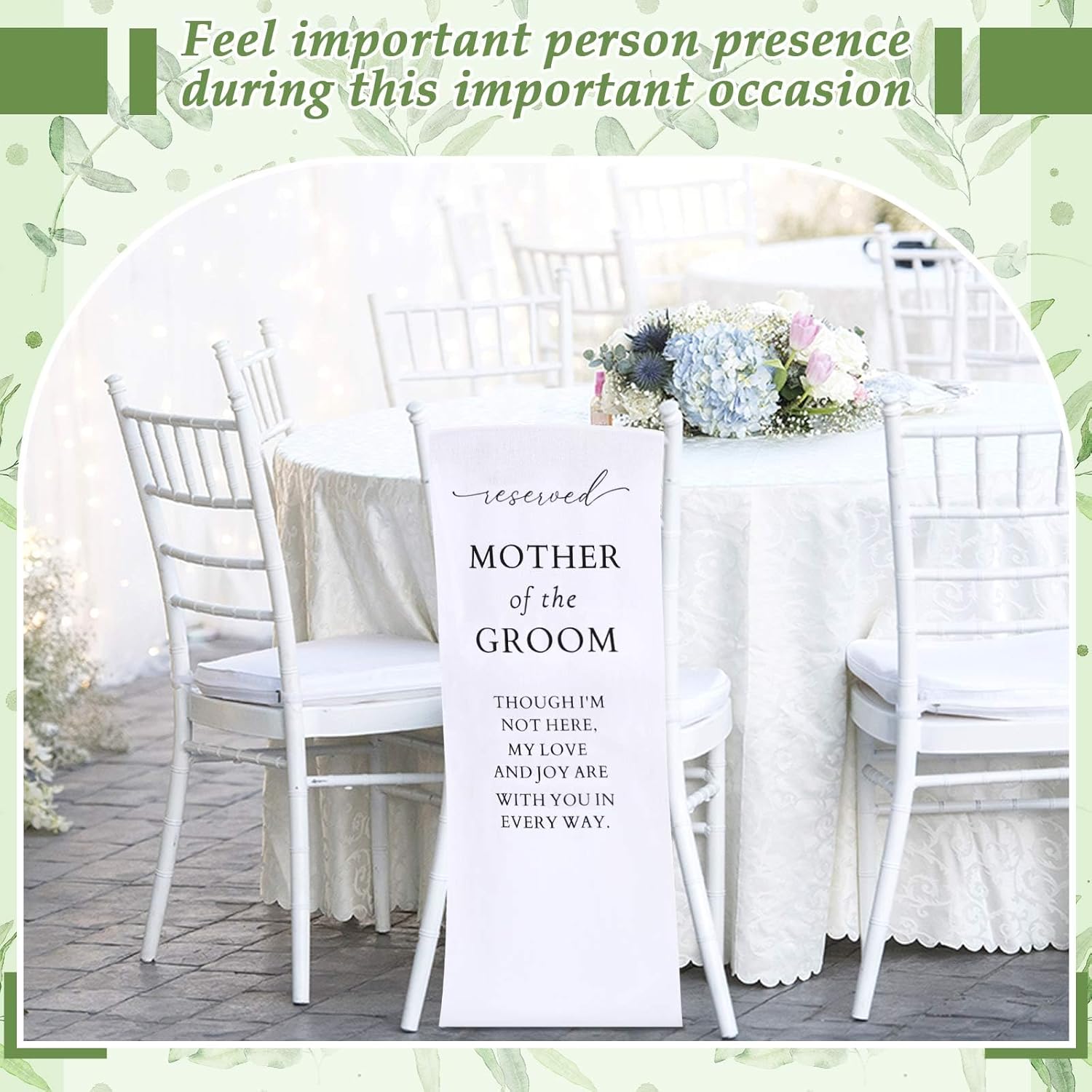 Wedding Memorial Reserved Seat Sign for Parents in Heaven