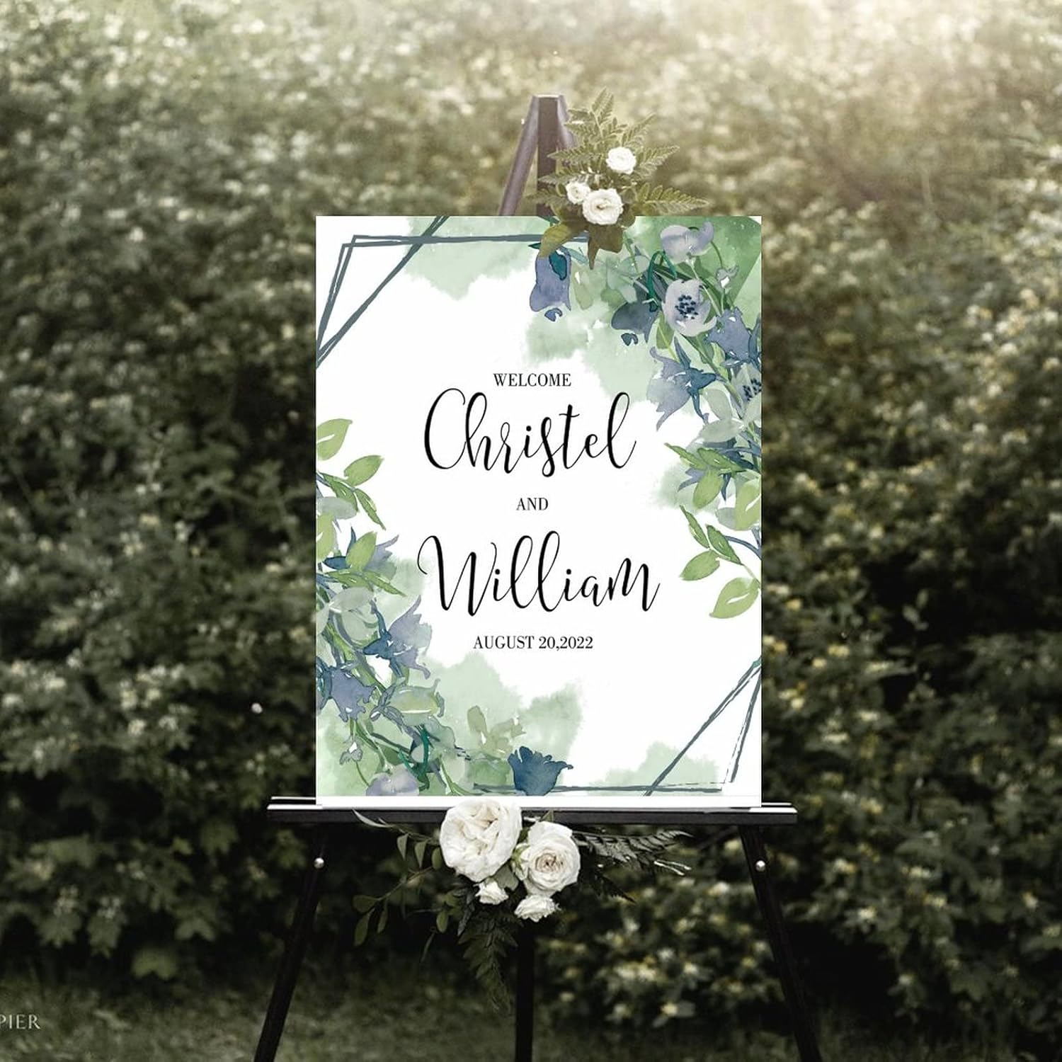 Alioyoit Personalized Wooden Wedding Welcome Sign