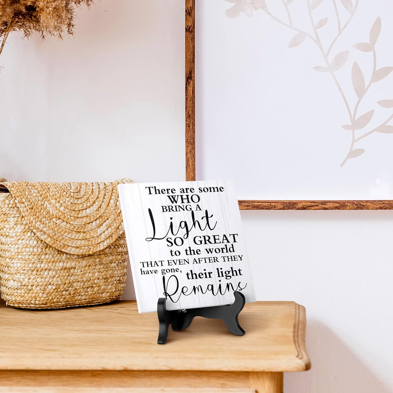 Sympathy Wooden Stand Decor for Grief and Remembrance