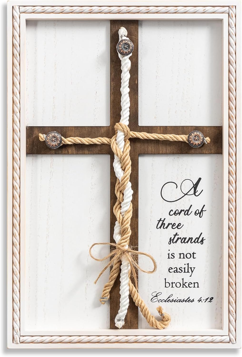 Three Strand Unity Wedding Cross Sign 10x15in