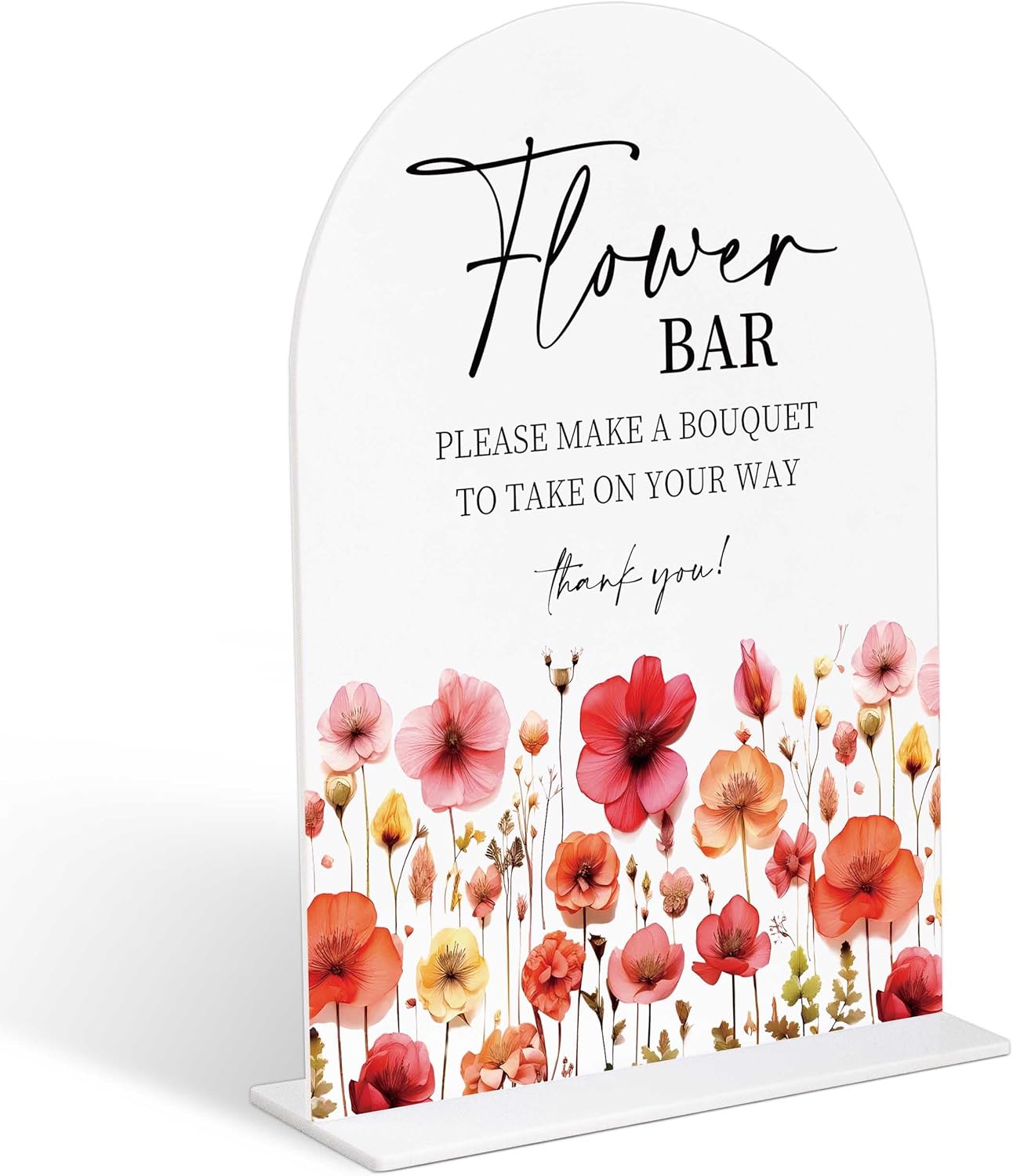 Floral Bar Sign for Wedding Reception and Ceremony
