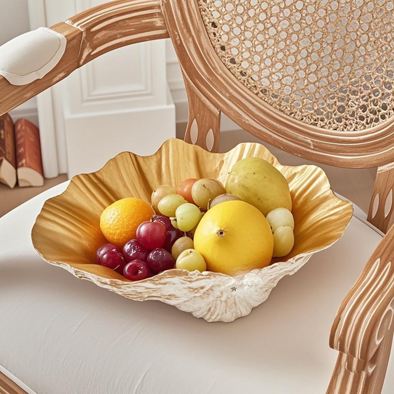 Artificial Resin Shell Decorative Bowl for Home Decor